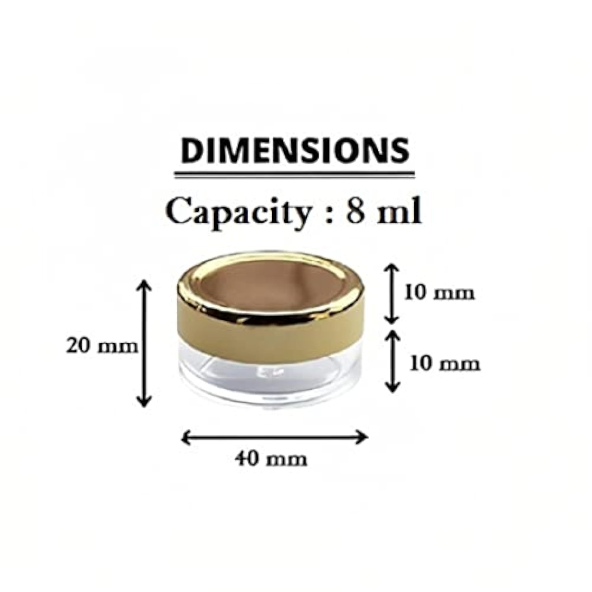 Acrylic San Jar Transparent Cosmetic Container - Pack of 400